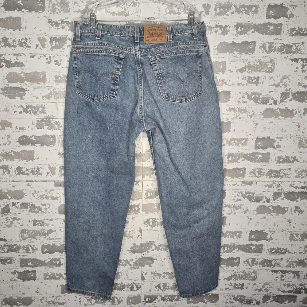 Levis 560 Jeans Mens 38x30 Light Blue Wash 100% Cotton VTG USA Loose Fit Tapered